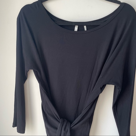 Aritzia Babaton The Group Friedman wrap / shift black dress S - Picture 5 of 11
